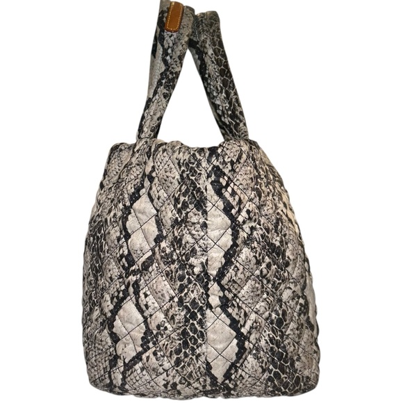 MZ Wallace Small Metro Quilted Nylon Snake Dual Handle Tote Bag - Picture 4 of 11